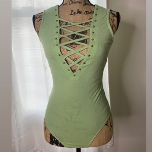 Low cut strappy Bodysuit